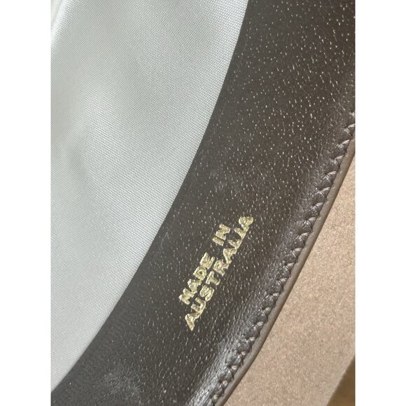 Vintage Akruba Snowy River Pure Fur Felt Australian Cowboy Hat Size 59 Feather - Picture 11 of 14